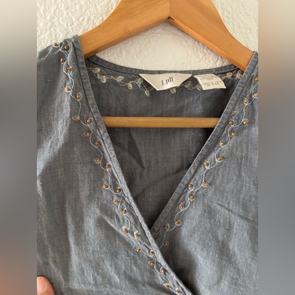 Beaded Embroidered Blouse Size 4 - Picture 6 of 6